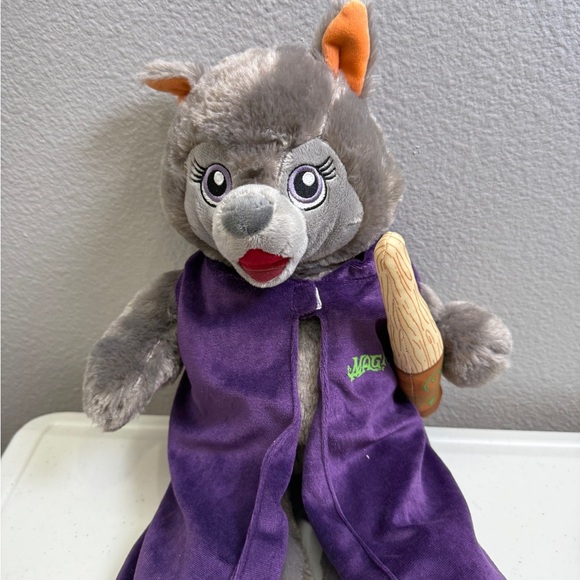 Build-A-Bear Gray Wolf Wiley Purple Outfit Orange Accents - Picture 1 of 8